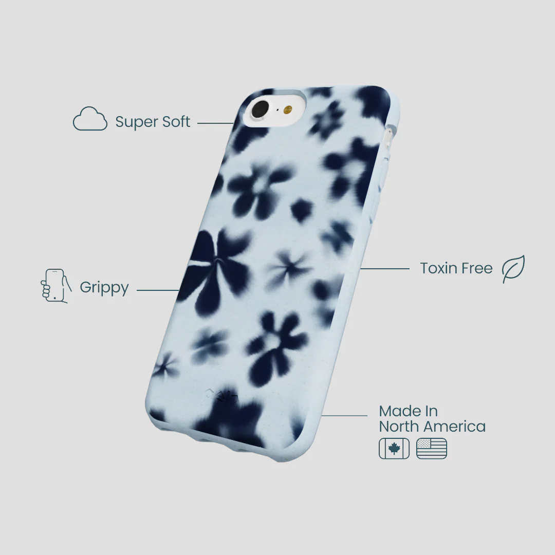 Powder Blue Hazy Daisies iPhone 6/6s/7/8/SE Case - Image 4