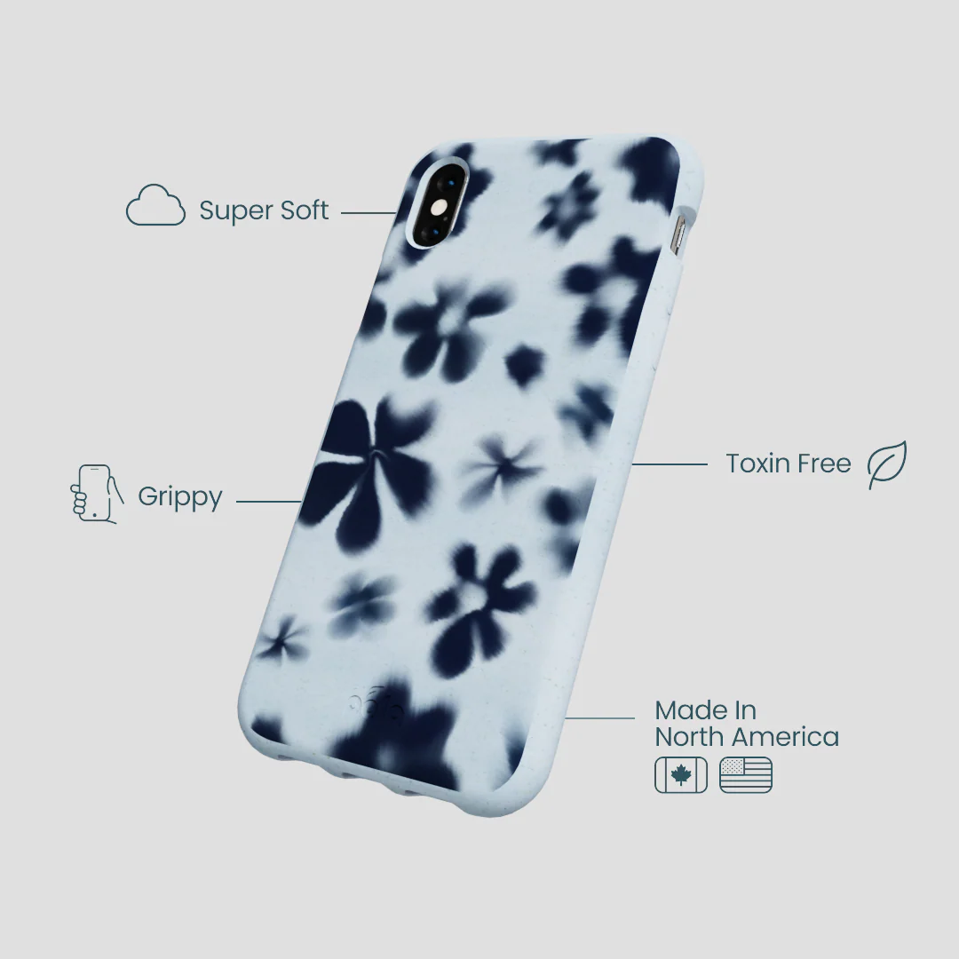 Powder Blue Hazy Daisies iPhone XR Case - Image 4