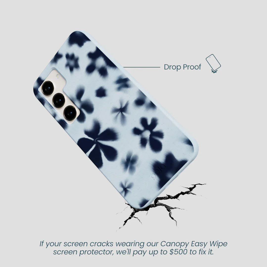 Powder Blue Hazy Daisies Samsung Galaxy S24 Case - Image 5