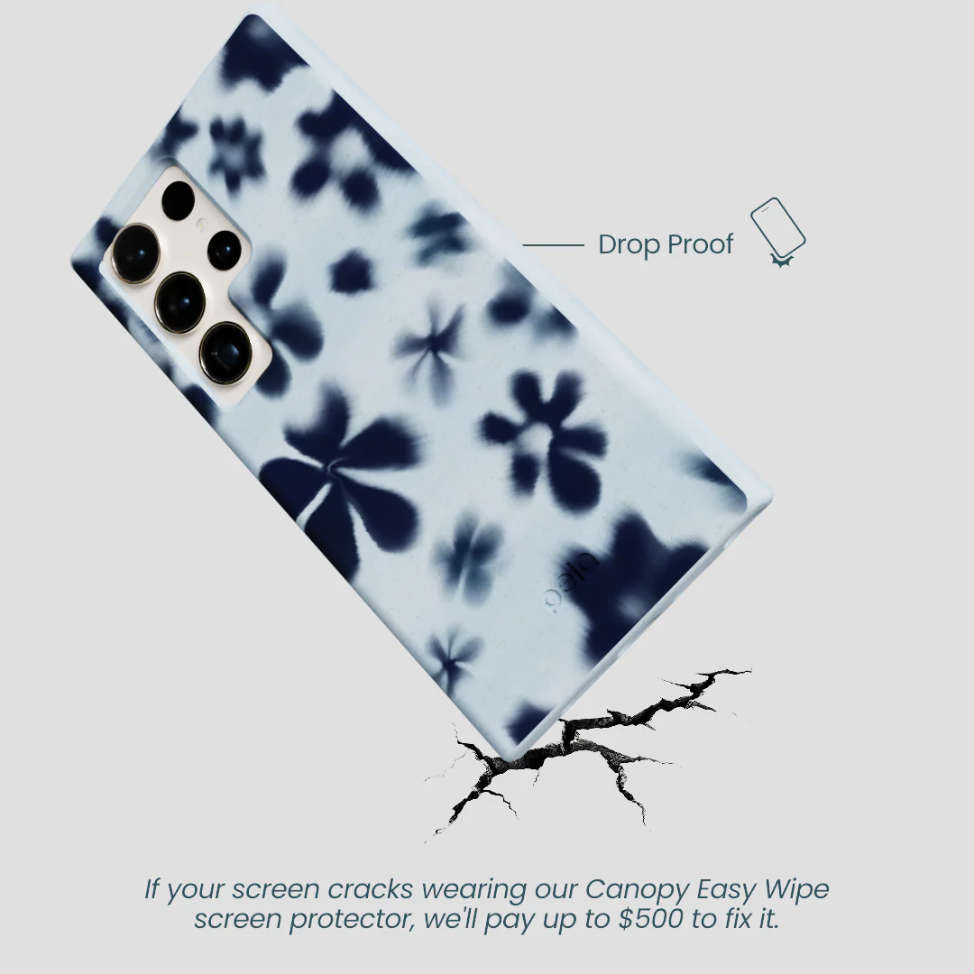 Powder Blue Hazy Daisies Samsung Galaxy S24 Ultra Case - Image 5