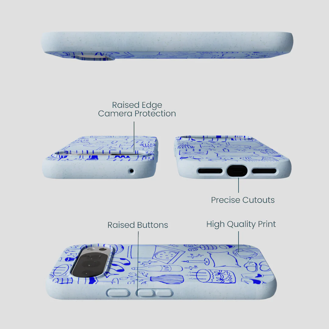 Powder Blue Home for Midnight Google Pixel 10/10 Pro Case - Image 3