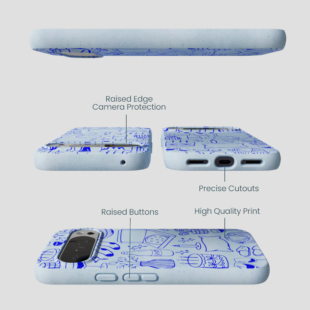 Powder Blue Home for Midnight Google Pixel 10 Pro XL Case - Image 3