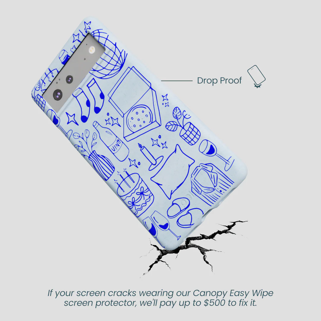 Powder Blue Home for Midnight Google Pixel 6a Case - Image 5