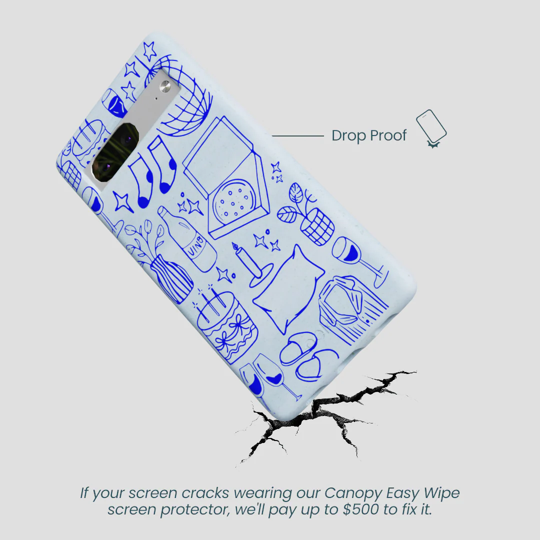 Powder Blue Home for Midnight Google Pixel 7 Case - Image 5