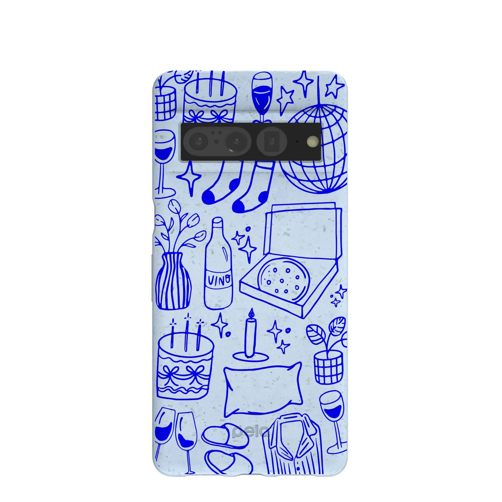 Powder Blue Home for Midnight Google Pixel 7 Pro Case