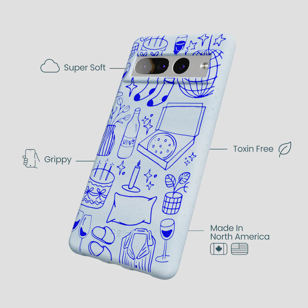 Powder Blue Home for Midnight Google Pixel 7 Pro Case - Image 4