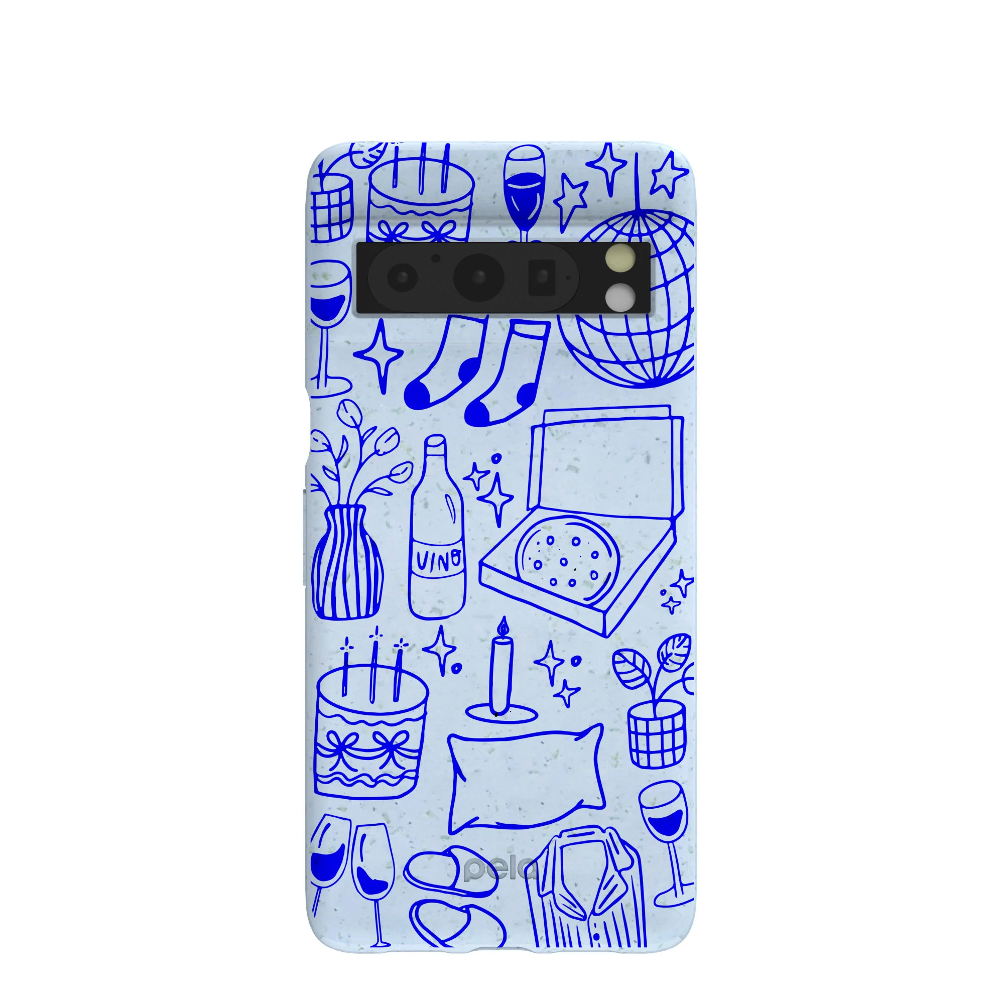 Powder Blue Home for Midnight Google Pixel 8 Pro Case