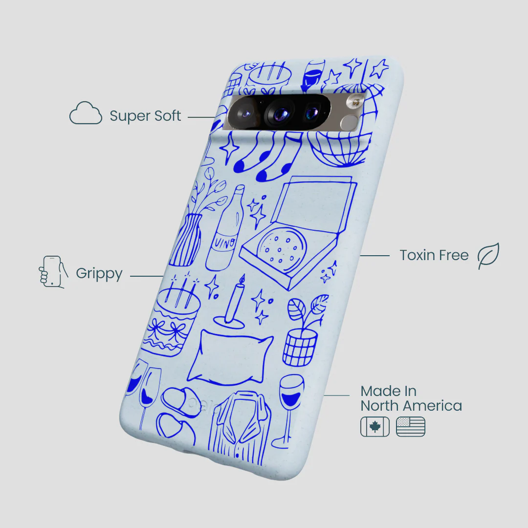 Powder Blue Home for Midnight Google Pixel 8 Pro Case - Image 4
