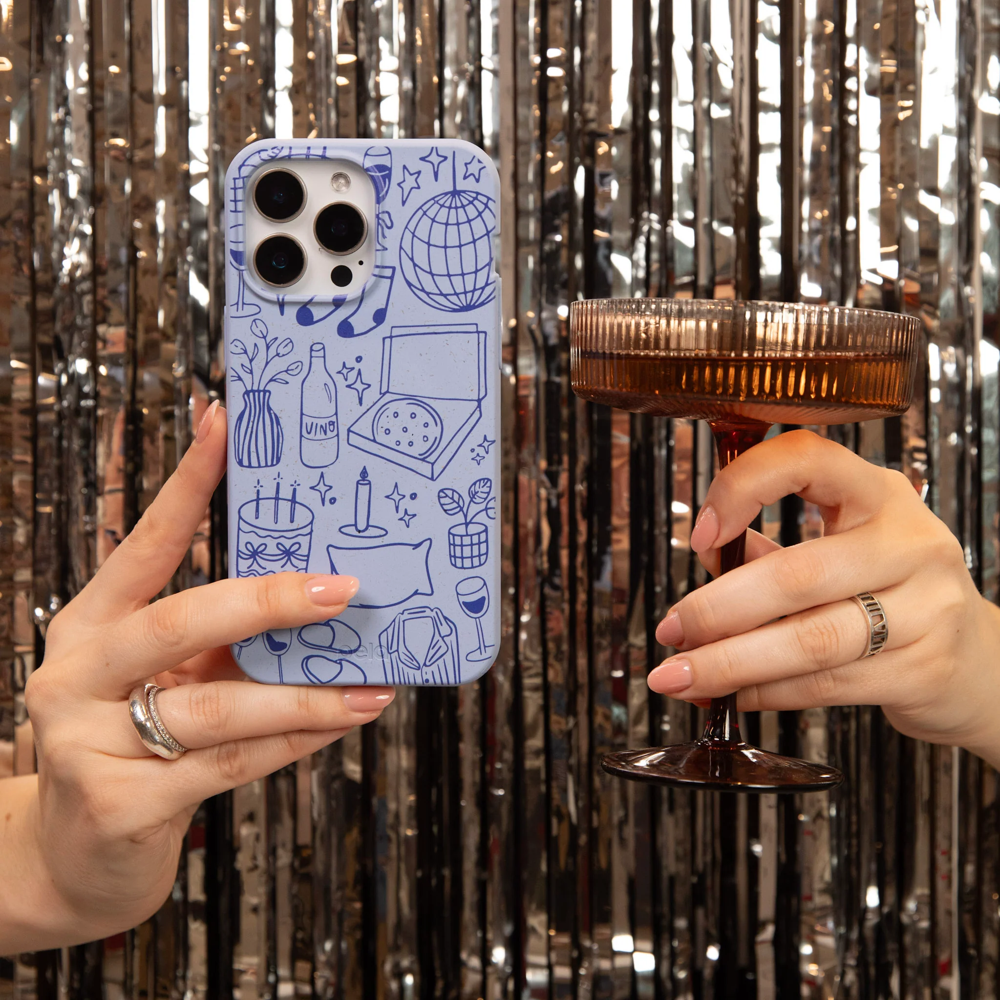 Powder Blue Home for Midnight Google Pixel 8a Case - Image 5