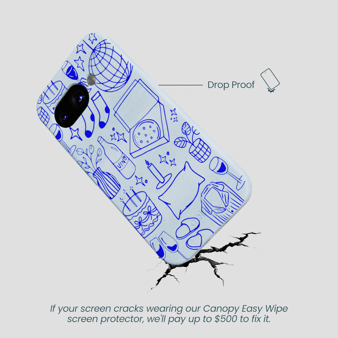 Powder Blue Home for Midnight Google Pixel 9a Case - Image 5