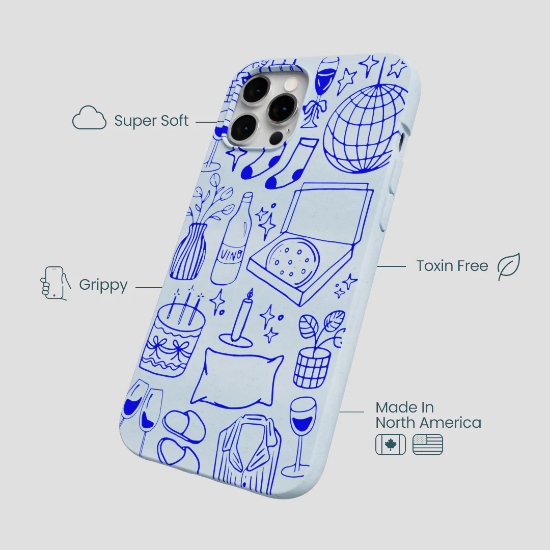 Powder Blue Home for Midnight iPhone 12 Pro Max Case - Image 4