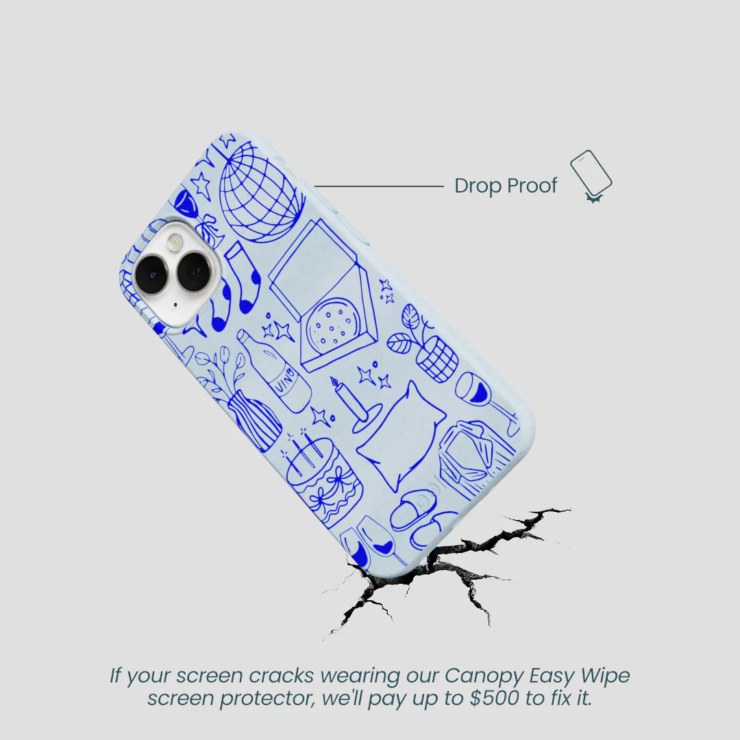 Powder Blue Home for Midnight iPhone 13 Mini Case - Image 5