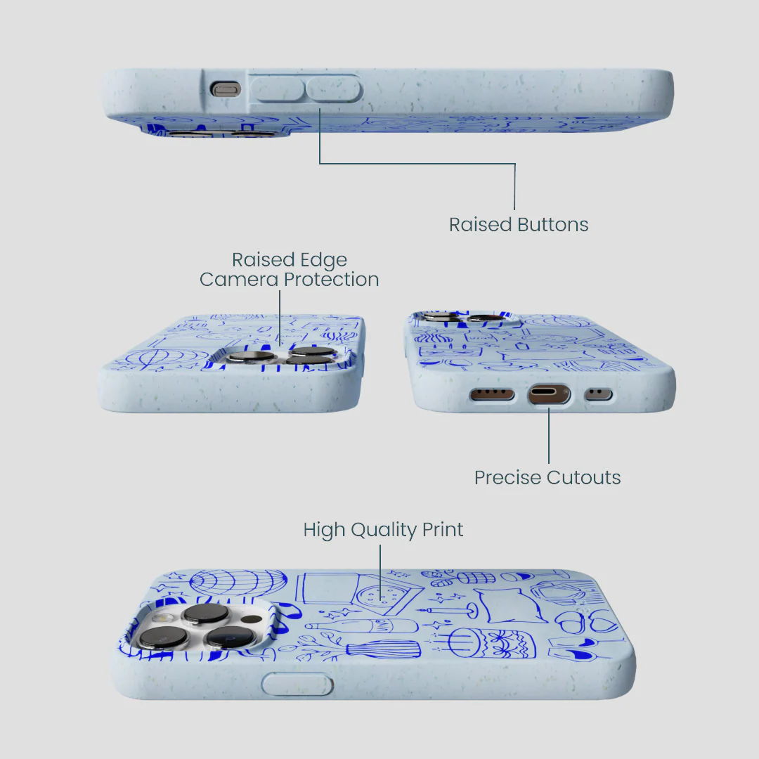 Powder Blue Home for Midnight iPhone 13 Pro Case - Image 3