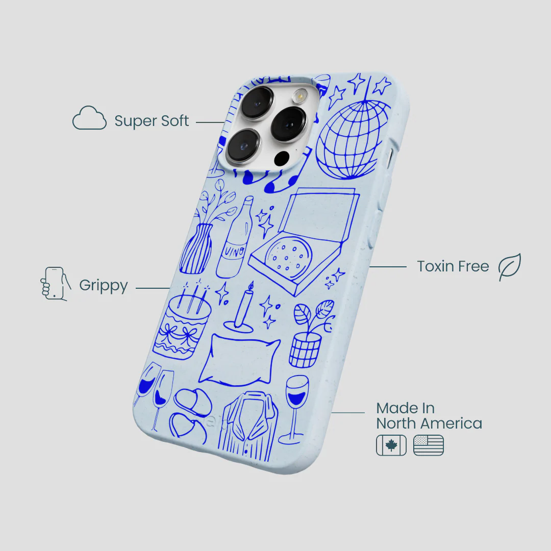 Powder Blue Home for Midnight iPhone 13 Pro Case - Image 4