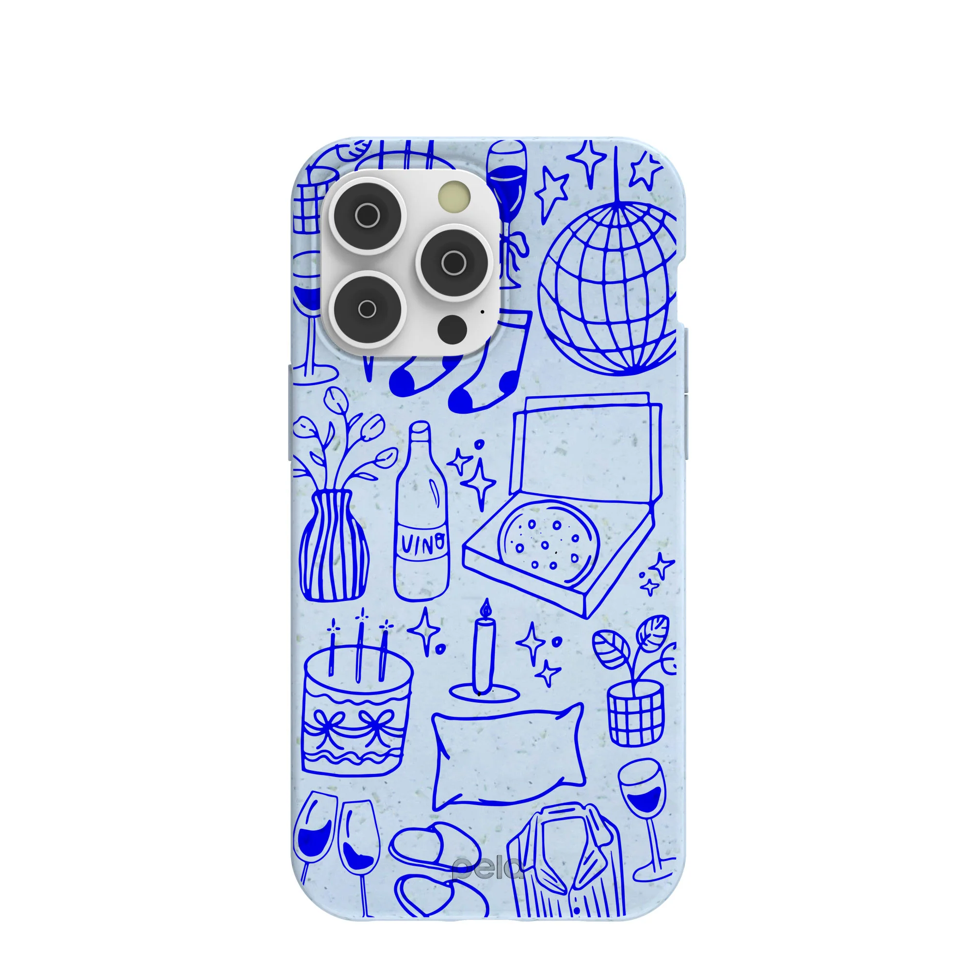 Powder Blue Home for Midnight iPhone 14 Pro Max Case