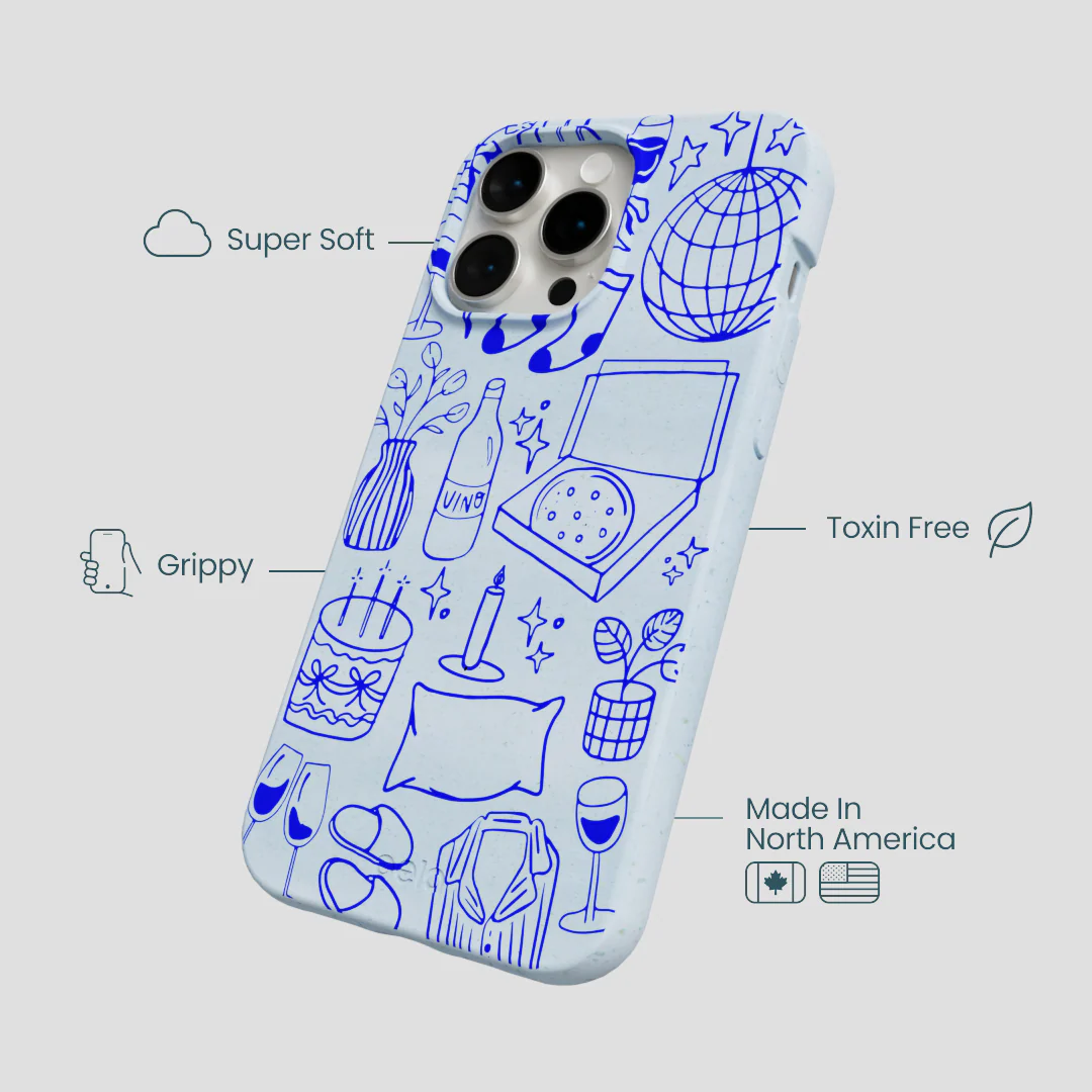 Powder Blue Home for Midnight iPhone 14 Pro Max Case - Image 4