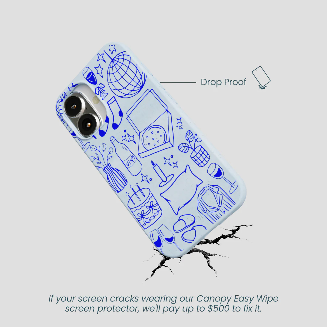 Powder Blue Home for Midnight iPhone 16 Case - Image 5