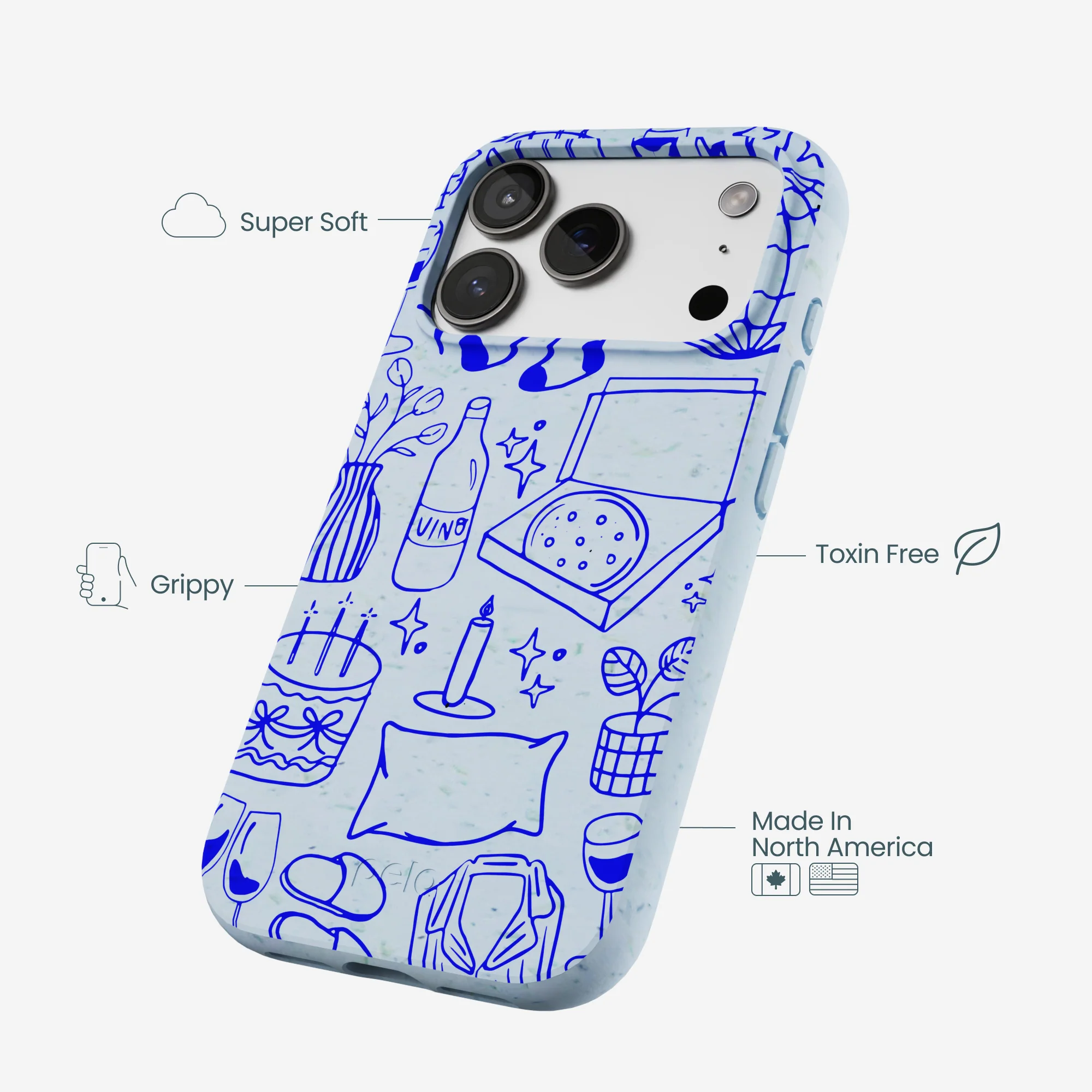 Powder Blue Home for Midnight iPhone 17 Pro Case - Image 4
