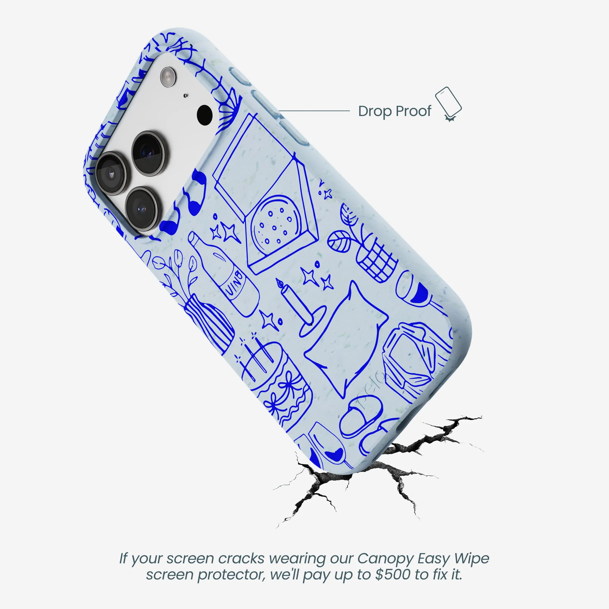 Powder Blue Home for Midnight iPhone 17 Pro Case - Image 5