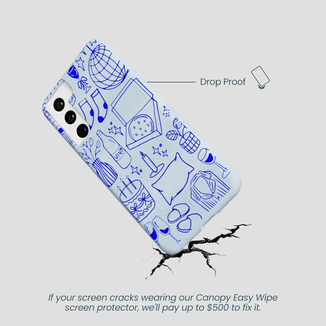 Powder Blue Home for Midnight Samsung Galaxy S22 Case - Image 5