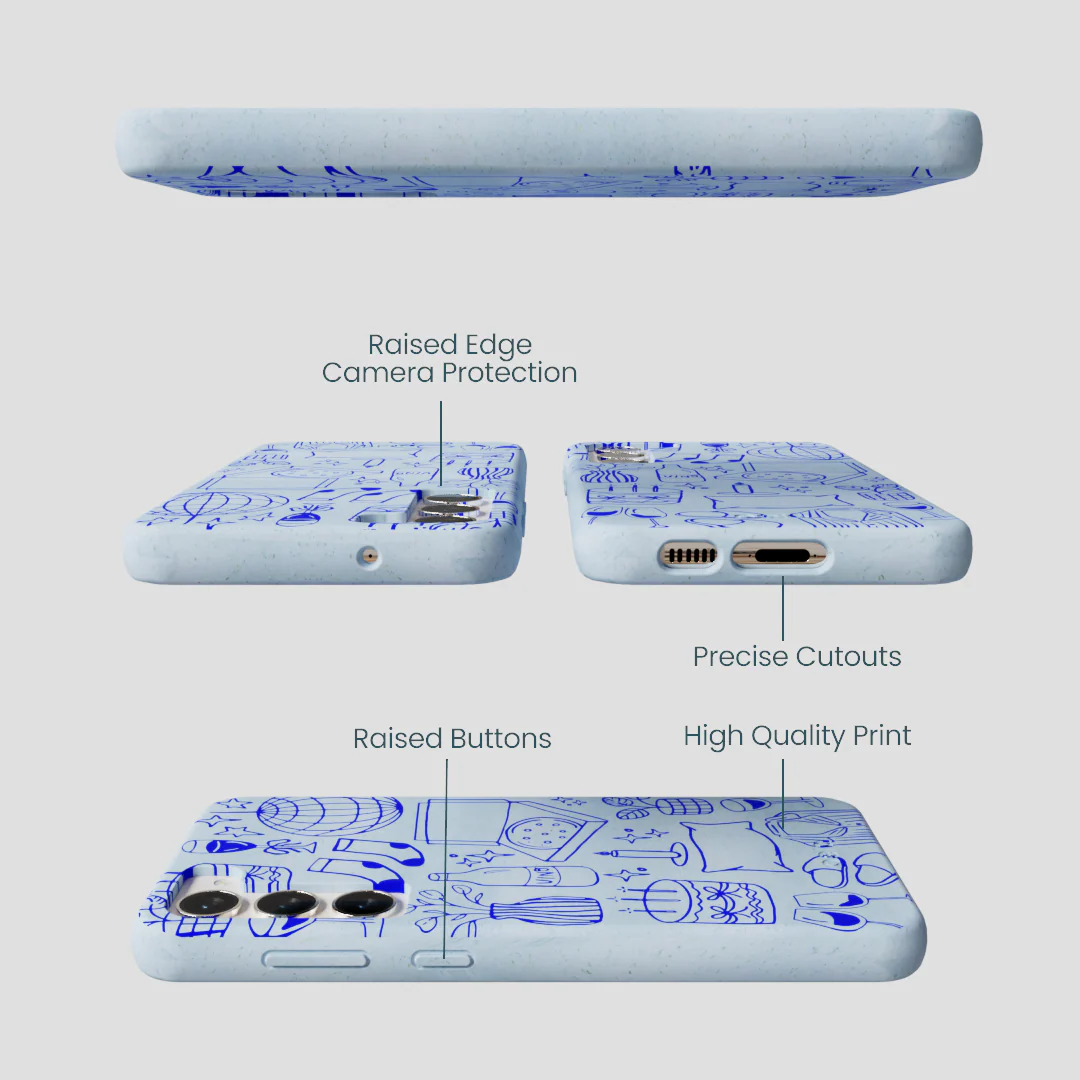 Powder Blue Home for Midnight Samsung Galaxy S23+(Plus) Case - Image 3