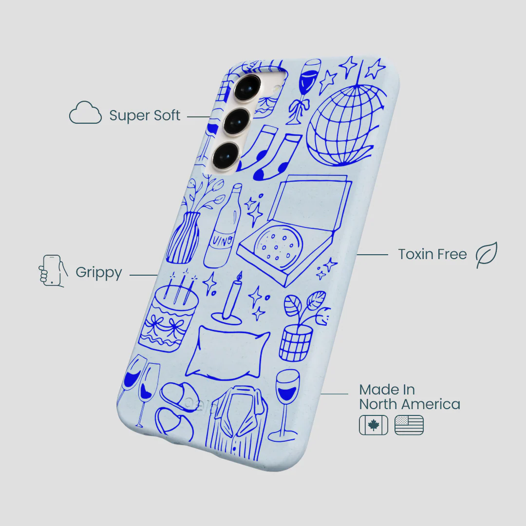Powder Blue Home for Midnight Samsung Galaxy S23+(Plus) Case - Image 4