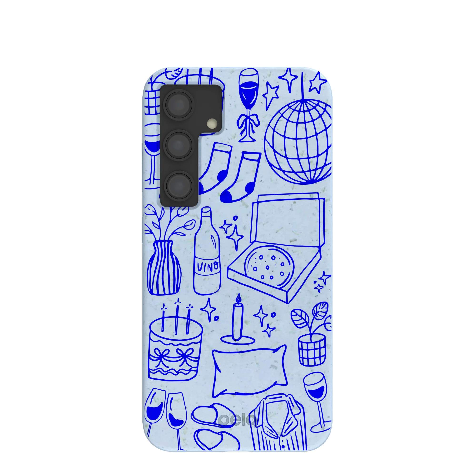 Powder Blue Home for Midnight Samsung Galaxy S24 Case