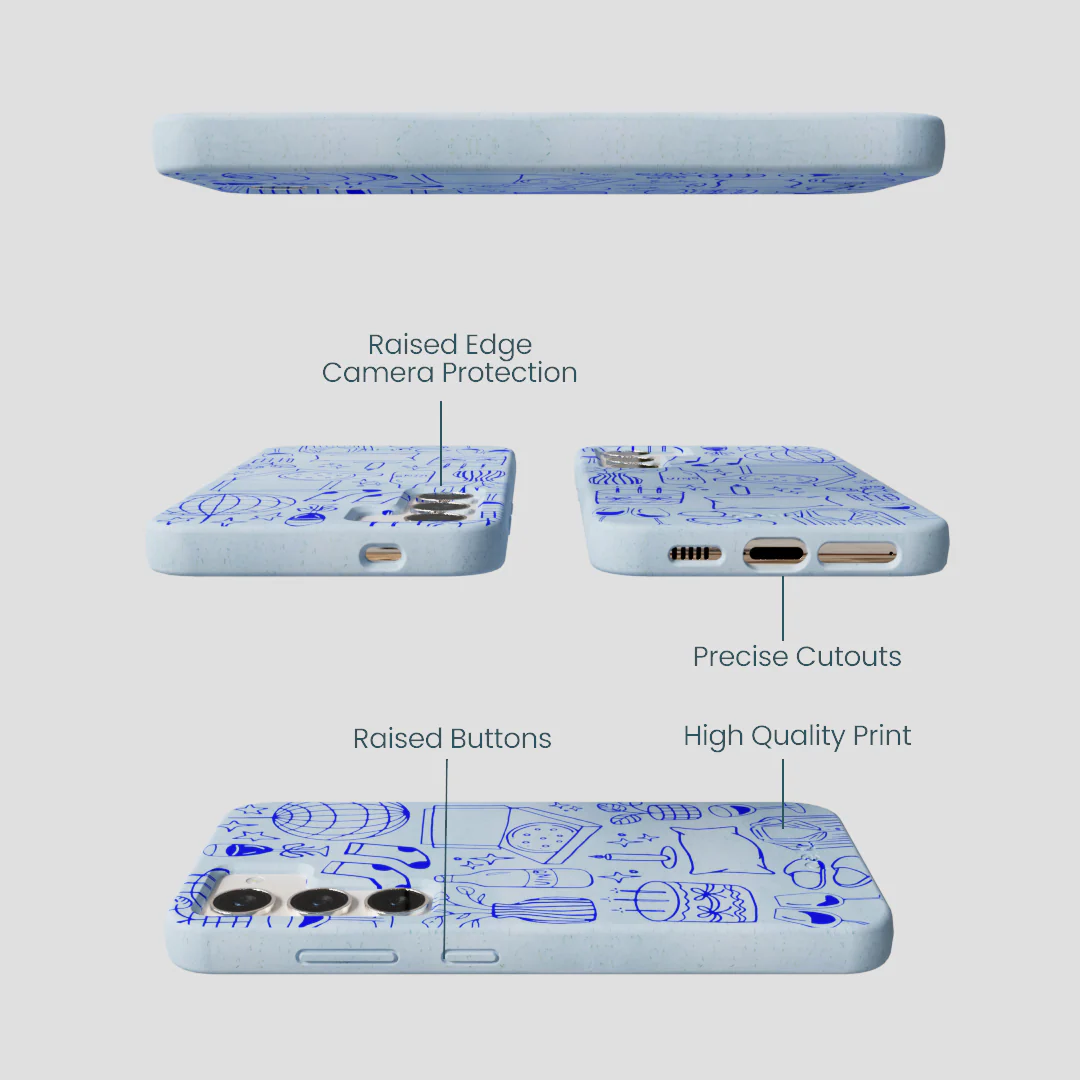 Powder Blue Home for Midnight Samsung Galaxy S24 Case - Image 3