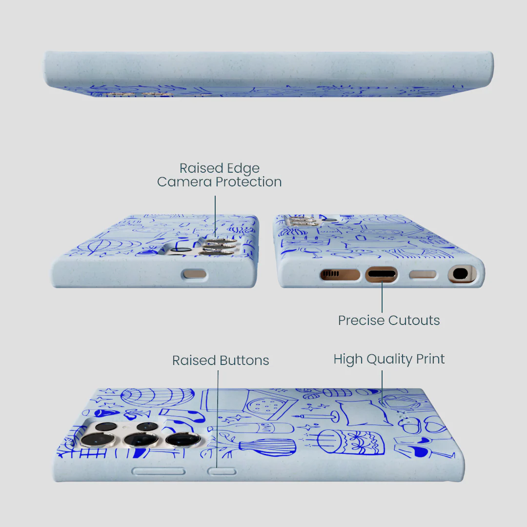 Powder Blue Home for Midnight Samsung Galaxy S24 Ultra Case - Image 3