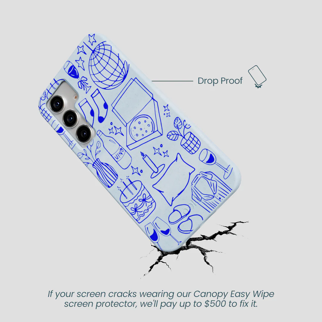 Powder Blue Home for Midnight Samsung Galaxy S25 Case - Image 5