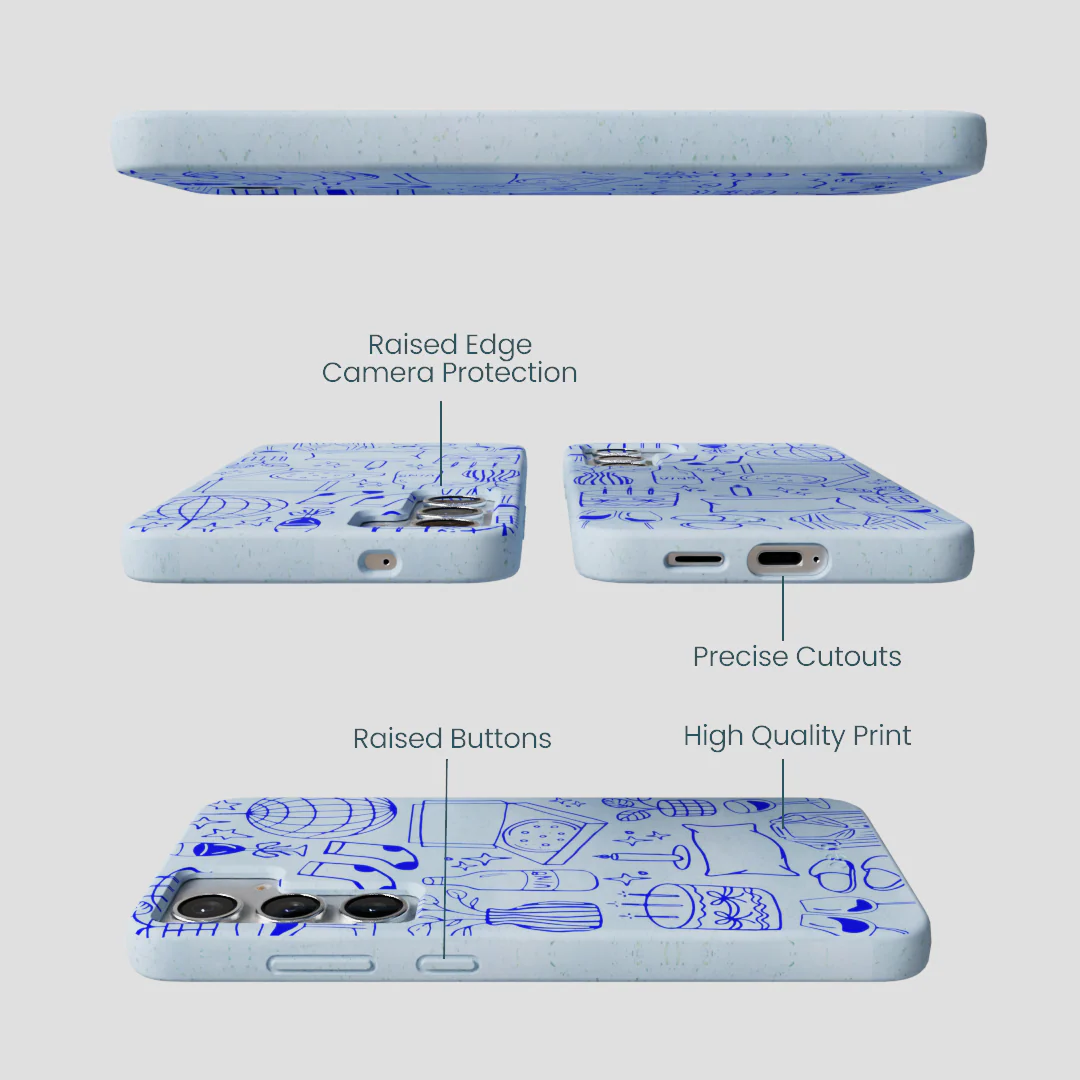 Powder Blue Home for Midnight Samsung Galaxy S25+(Plus) Case - Image 3