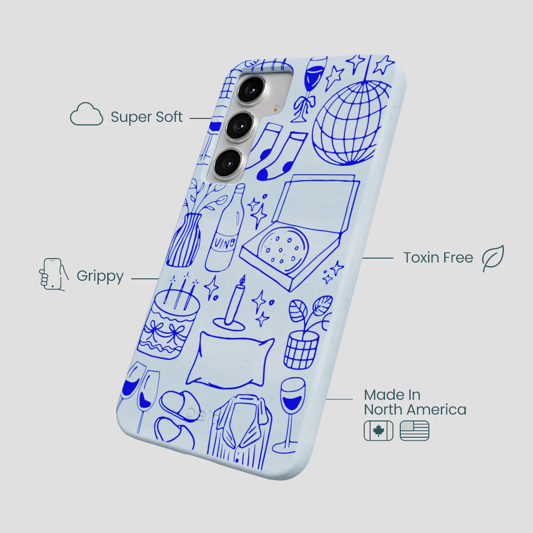 Powder Blue Home for Midnight Samsung Galaxy S25+(Plus) Case - Image 4