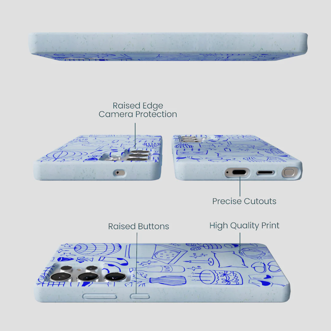 Powder Blue Home for Midnight Samsung Galaxy S25 Ultra Case - Image 3