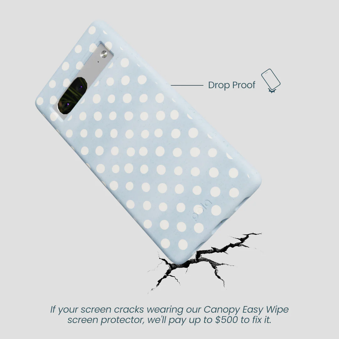 Powder Blue Indigo Dots Google Pixel 7 Case - Image 5