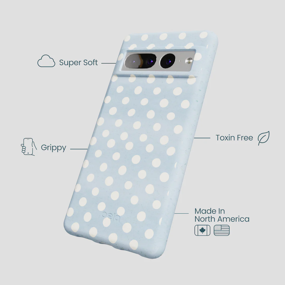 Powder Blue Indigo Dots Google Pixel 7 Pro Case - Image 4
