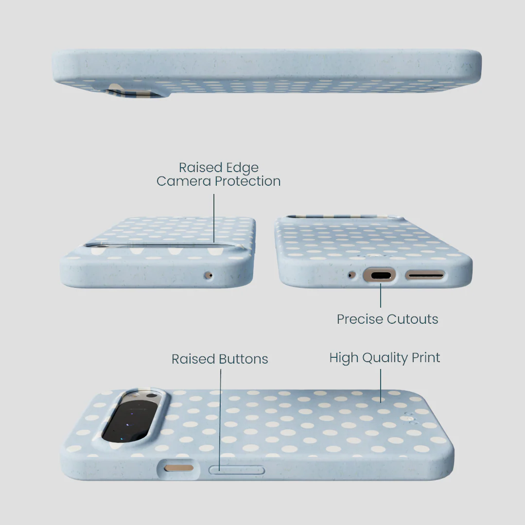 Powder Blue Indigo Dots Google Pixel 9 Pro XL Case - Image 3