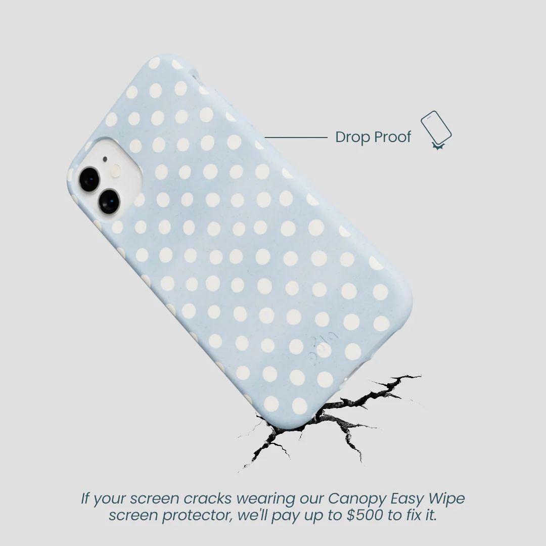 Powder Blue Indigo Dots iPhone 11 Case - Image 5