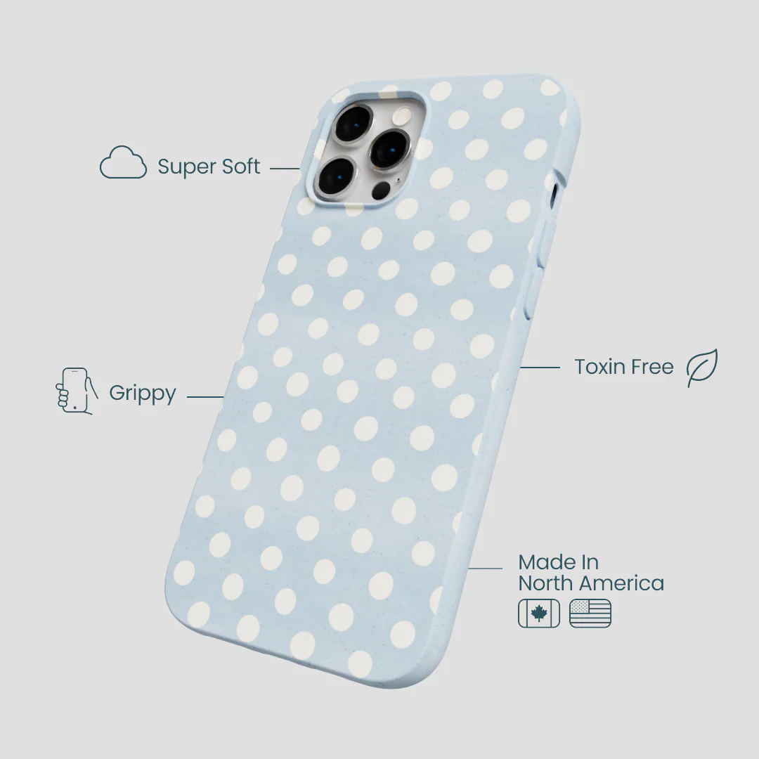 Powder Blue Indigo Dots iPhone 12 Pro Max Case - Image 4