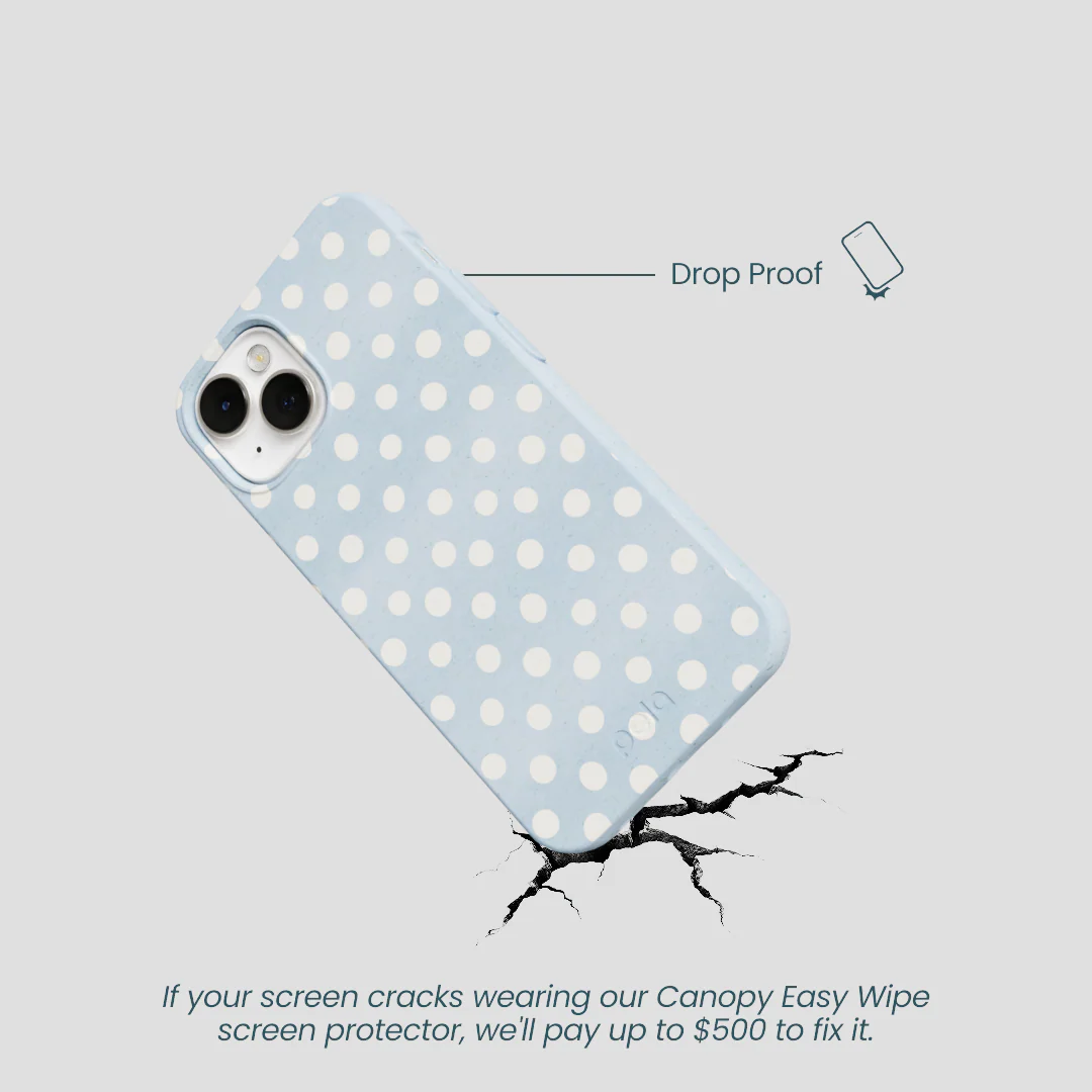 Powder Blue Indigo Dots iPhone 13 Mini Case - Image 5