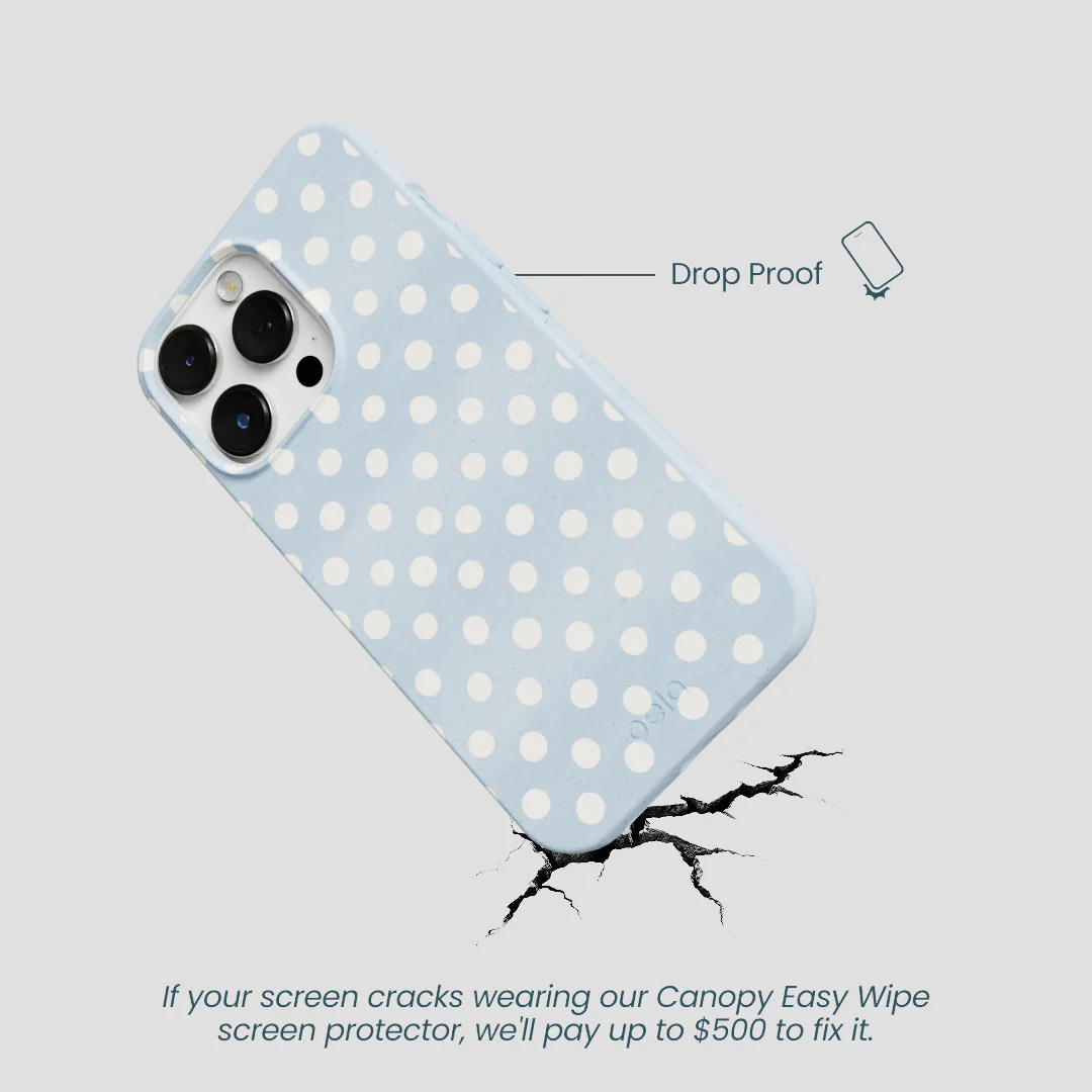 Powder Blue Indigo Dots iPhone 13 Pro Case - Image 5