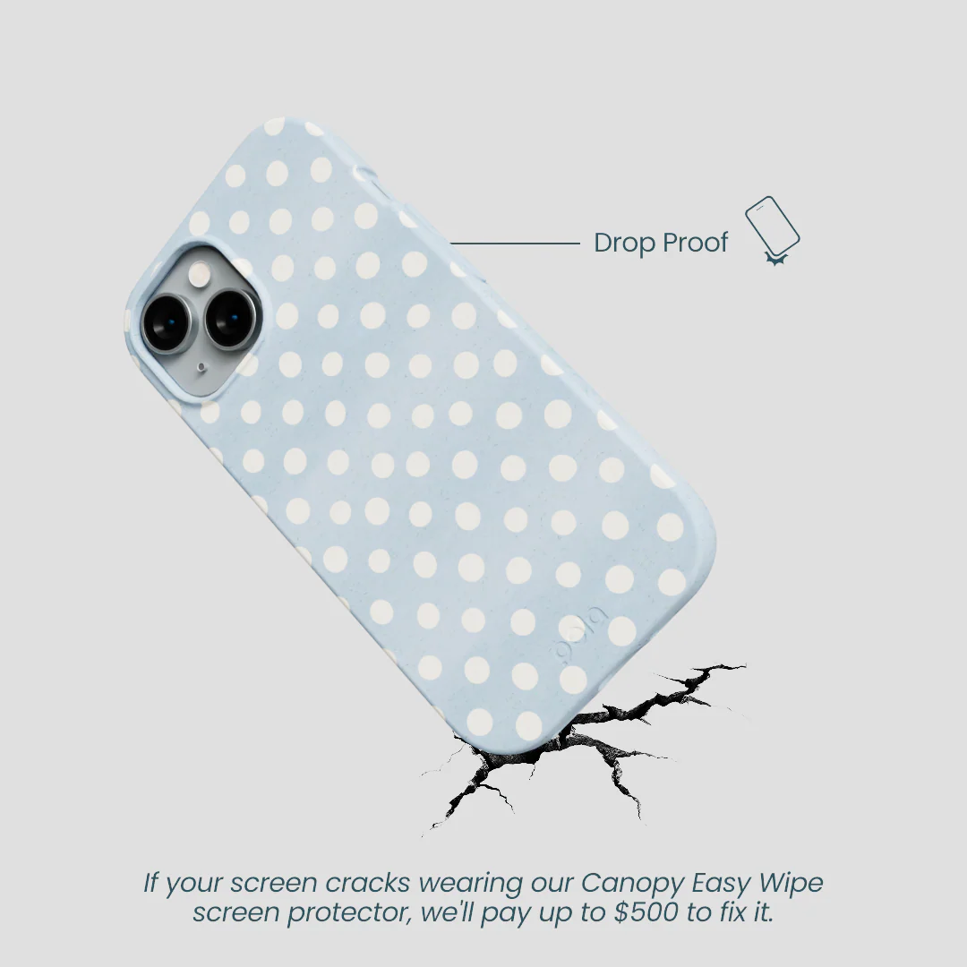 Powder Blue Indigo Dots iPhone 14 Case - Image 5