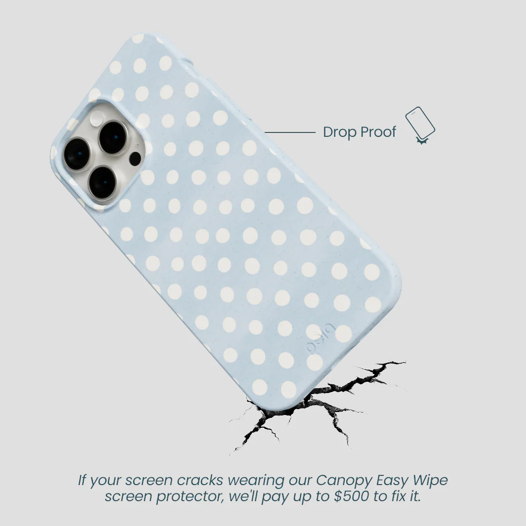 Powder Blue Indigo Dots iPhone 15 Pro Max Case - Image 5