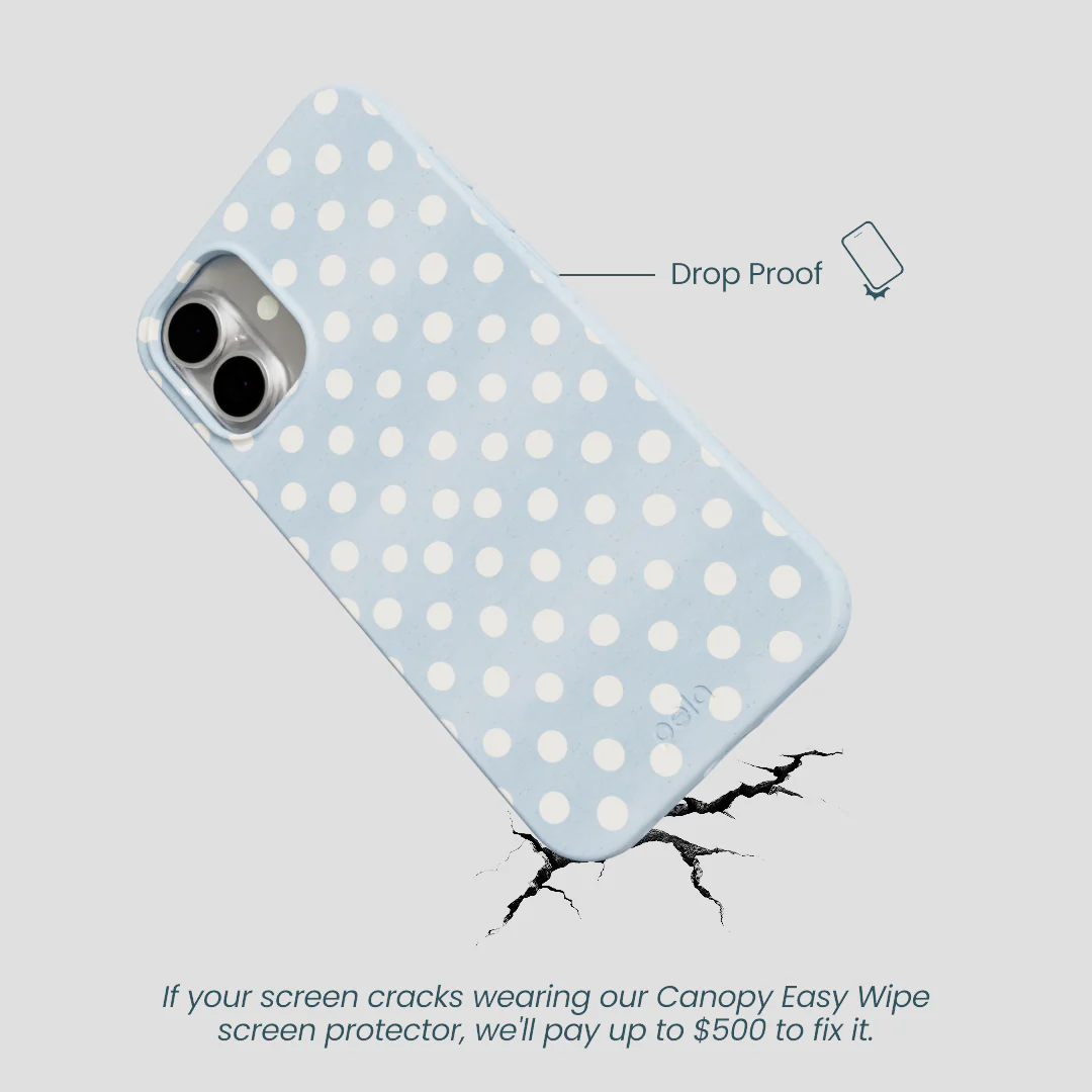 Powder Blue Indigo Dots iPhone 16 Plus Case - Image 5