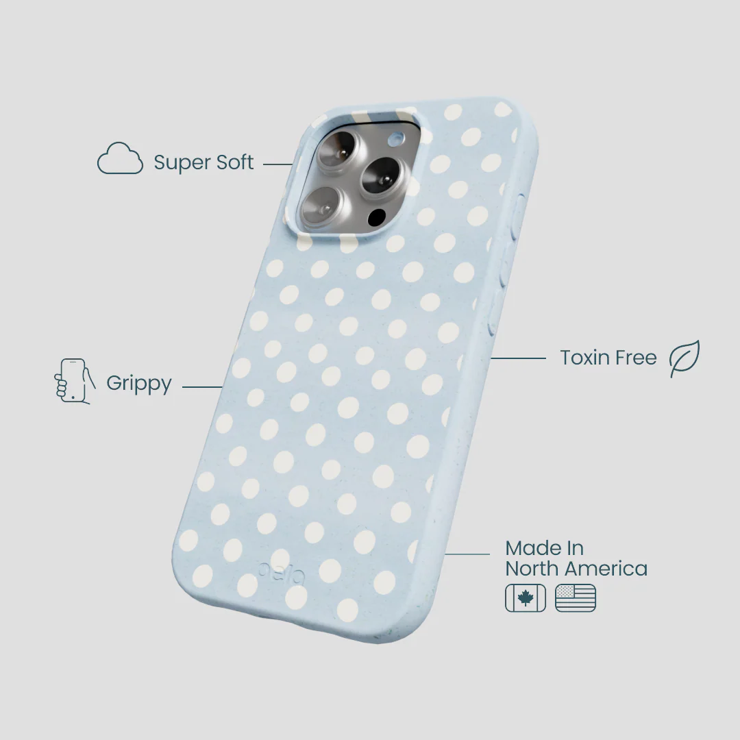 Powder Blue Indigo Dots iPhone 16 Pro Case - Image 4