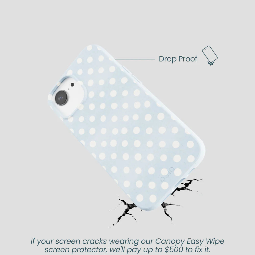 Powder Blue Indigo Dots iPhone 16e/17e Case - Image 5