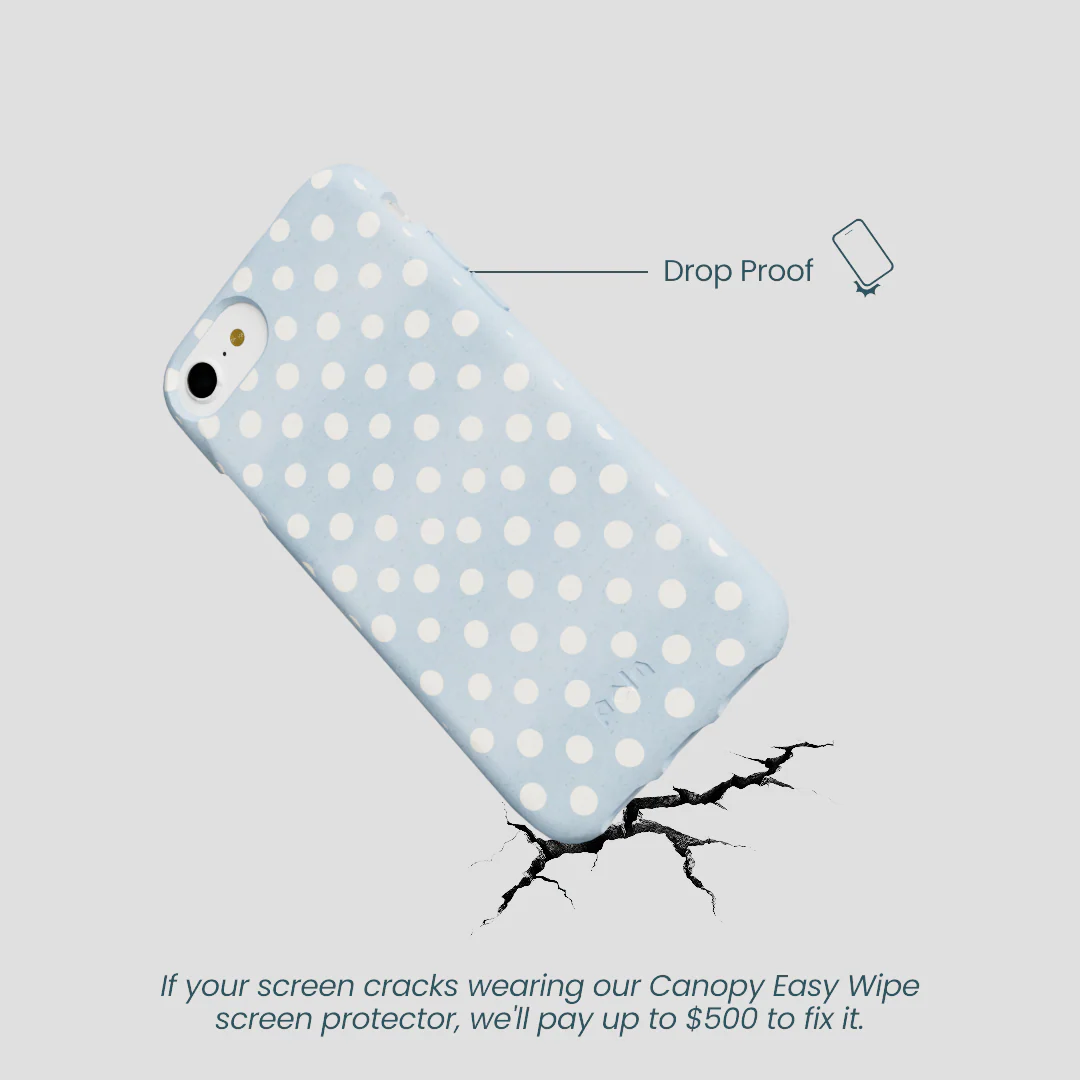 Powder Blue Indigo Dots iPhone 6/6s/7/8/SE Case - Image 5