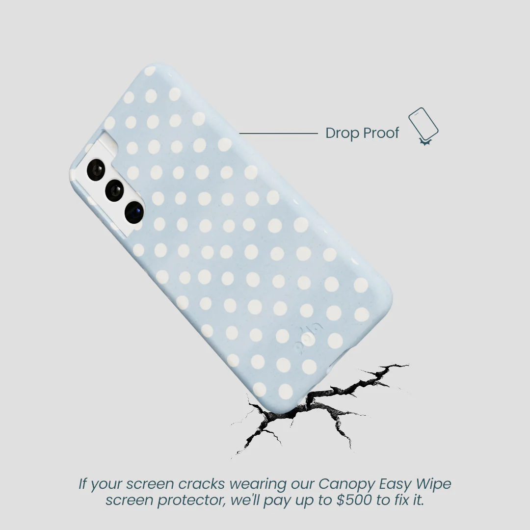 Powder Blue Indigo Dots Samsung Galaxy S21 Case - Image 5