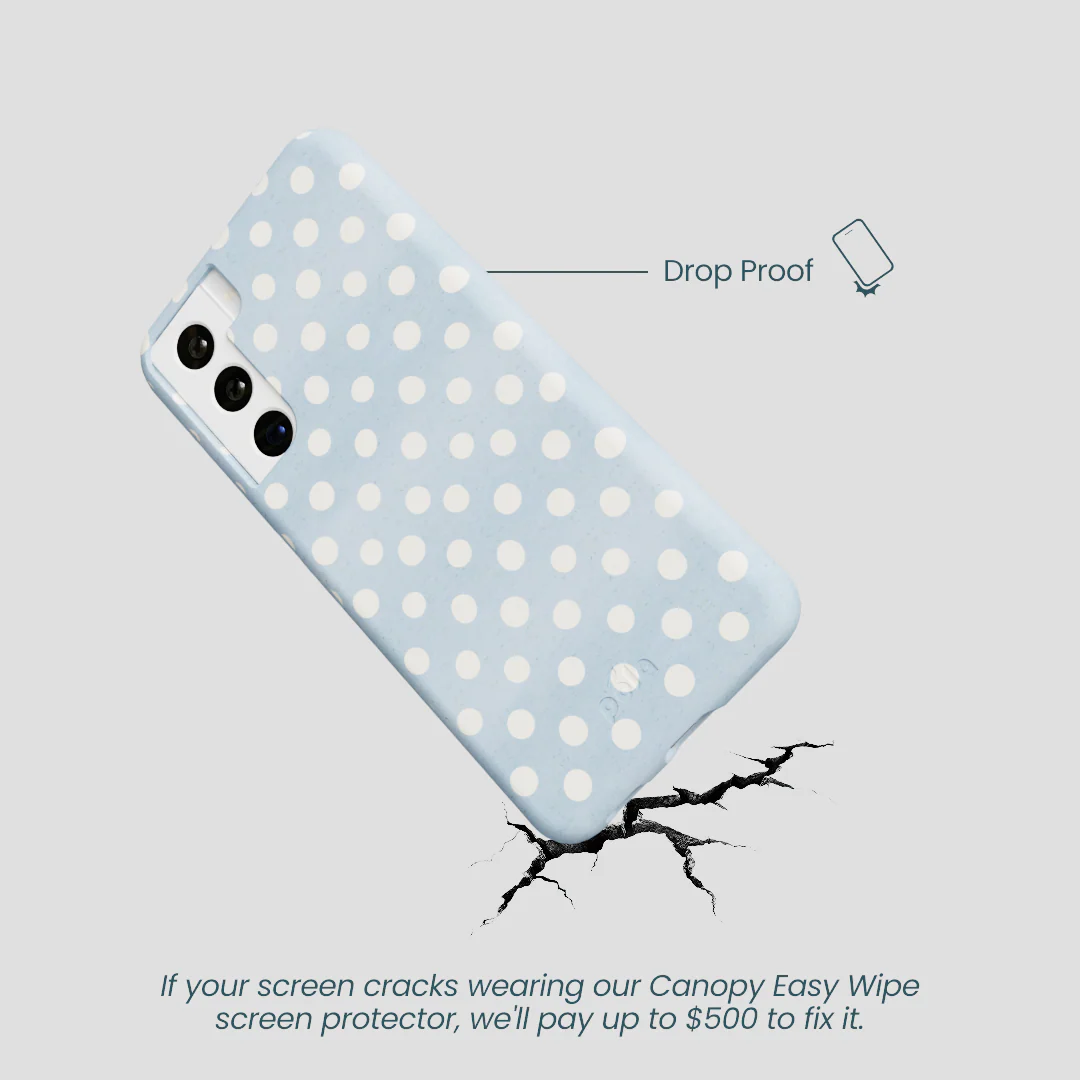 Powder Blue Indigo Dots Samsung Galaxy S22 Case - Image 5