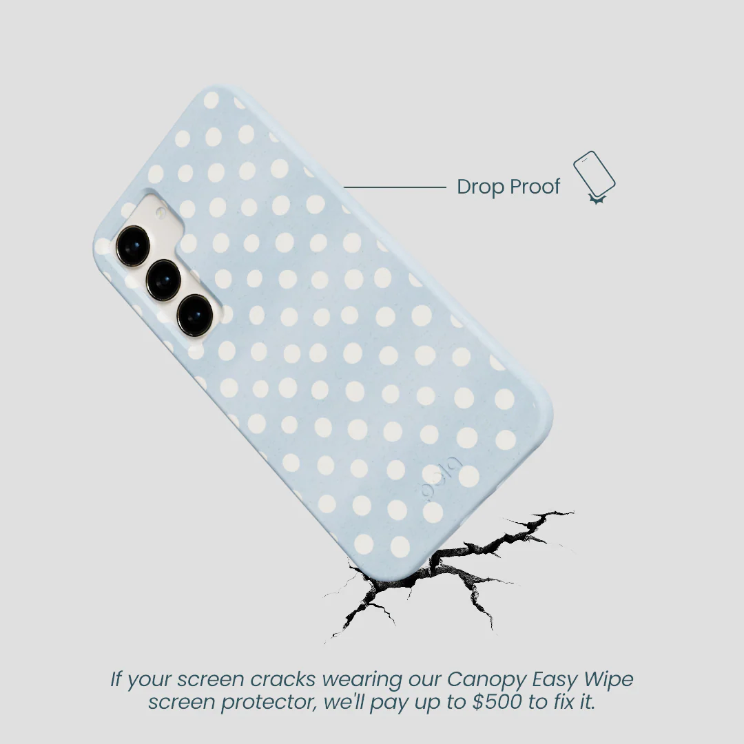 Powder Blue Indigo Dots Samsung Galaxy S23 Case - Image 5