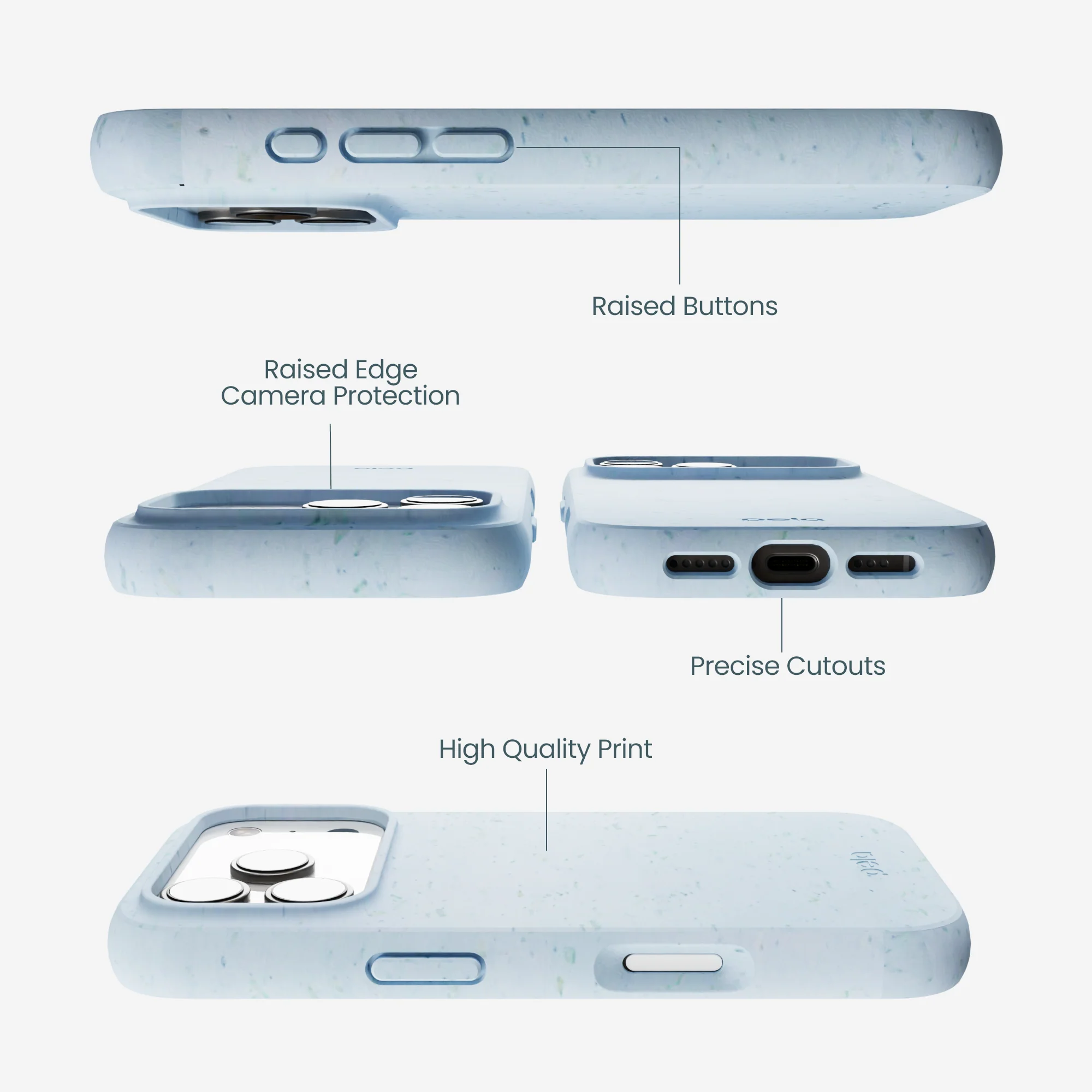 Powder Blue iPhone 17 Pro Case - Image 3